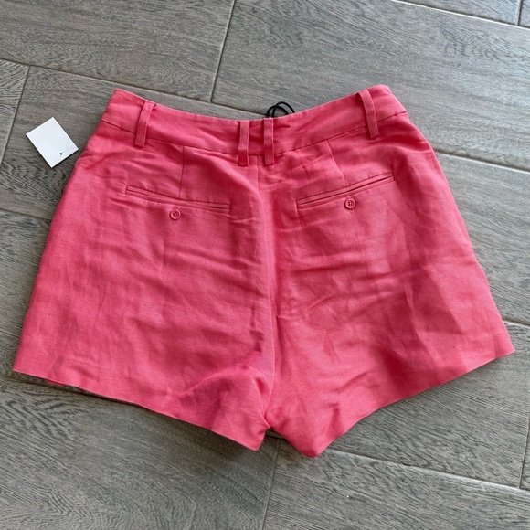 PAIGE Pink Bermuda Shorts Tailored High-Waisted - Picture 3 of 6
